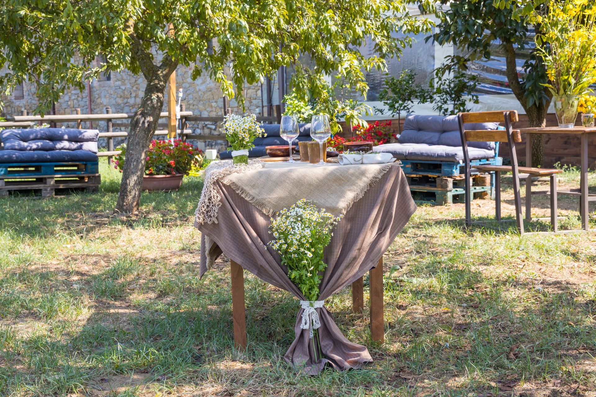 allestimento matrimonio per sposi country-chic & shabby chic a la casa di campagna a magione