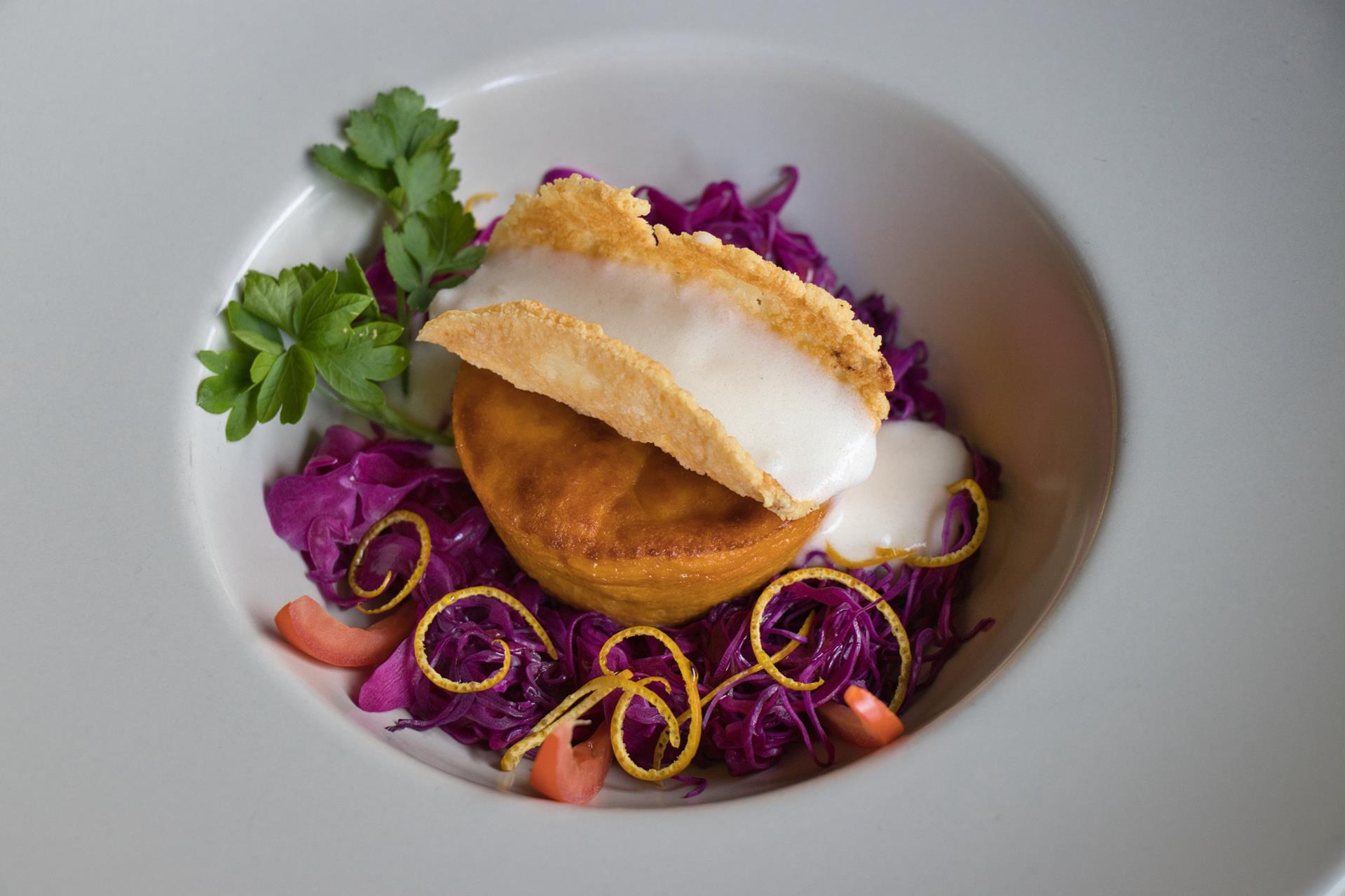 ristorante a magione, flan di verdure